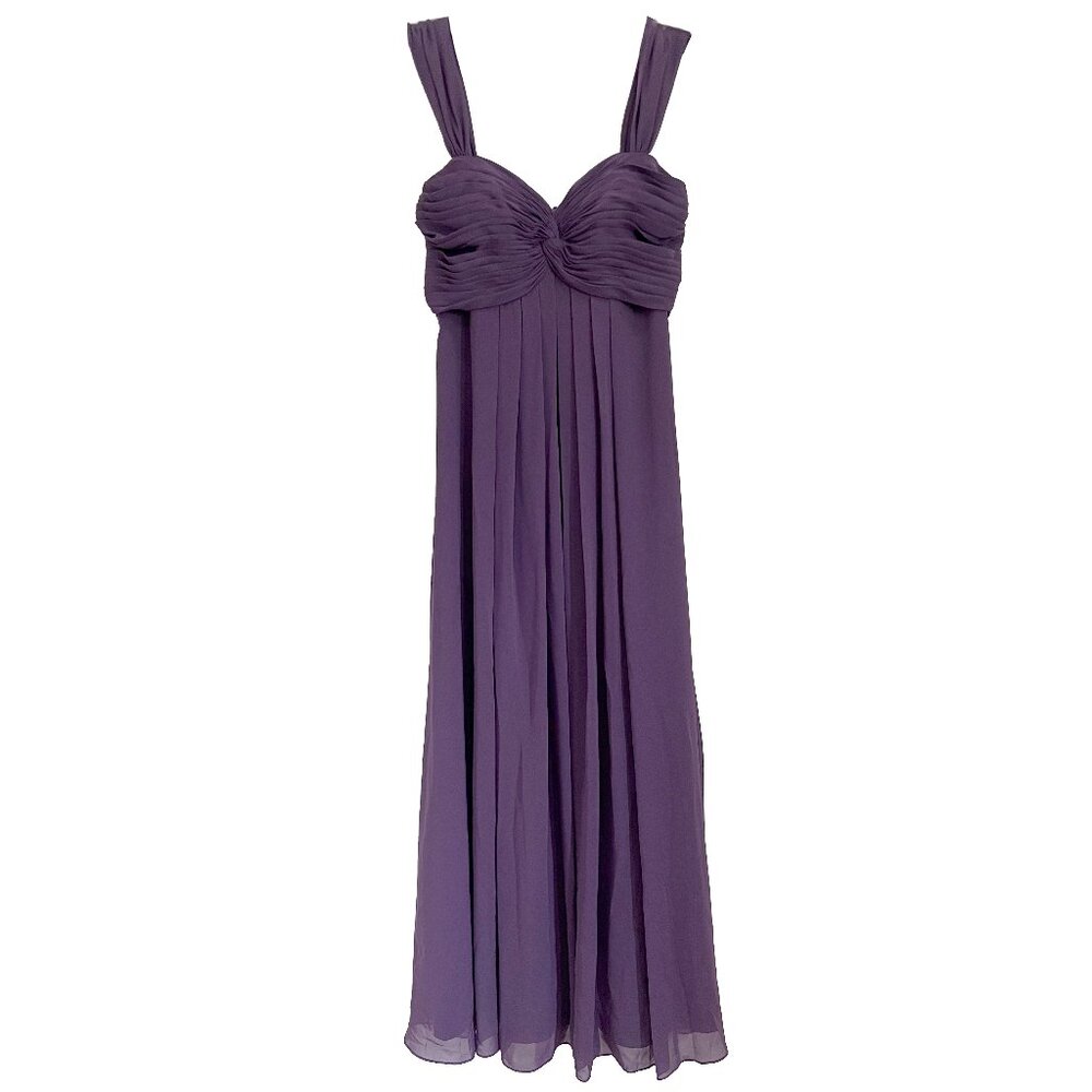 NWT JJ's House Plum Bridesmaid Dress Size 12 - Off Shoulder Chiffon Floor Length